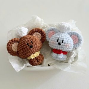 Combo 2 gấu (nâu và xám)